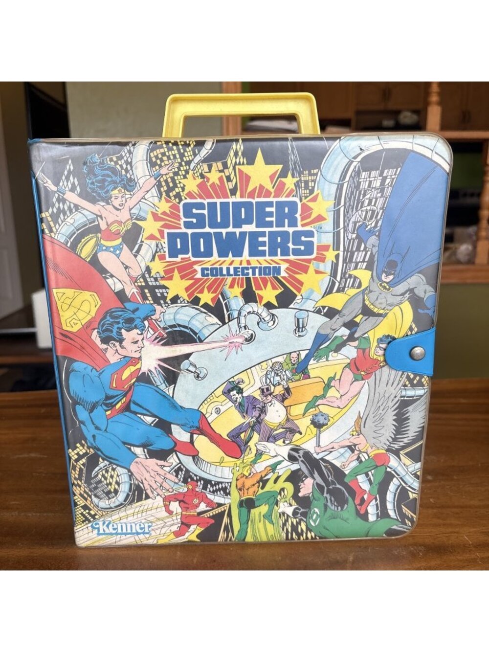 Vintage 1984 KENNER DC Super Powers Collection Volume 1 Yellow Carry Case